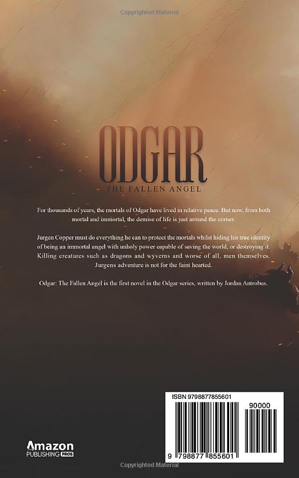 Odgar the Fallen Angel - Back Cover